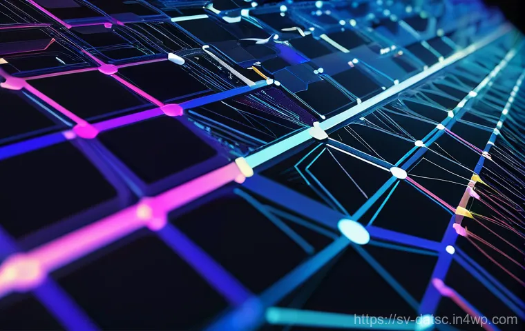데이터베이스 결합 성능 최적화 기법 - **Prompt:** An abstract, high-tech visualization of database systems achieving seamless integration ...