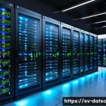 Home 15 최적의 데이터베이스 클러스터 구성 방법 - A highly detailed digital illustration of a modern data center showcasing various database cluster a...