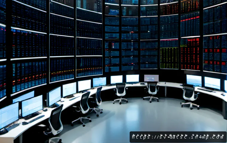 대규모 트래픽을 처리하는 데이터베이스 전략 - Photorealistic modern Stockholm technology operations center at blue hour, Swedish data engineers mo...